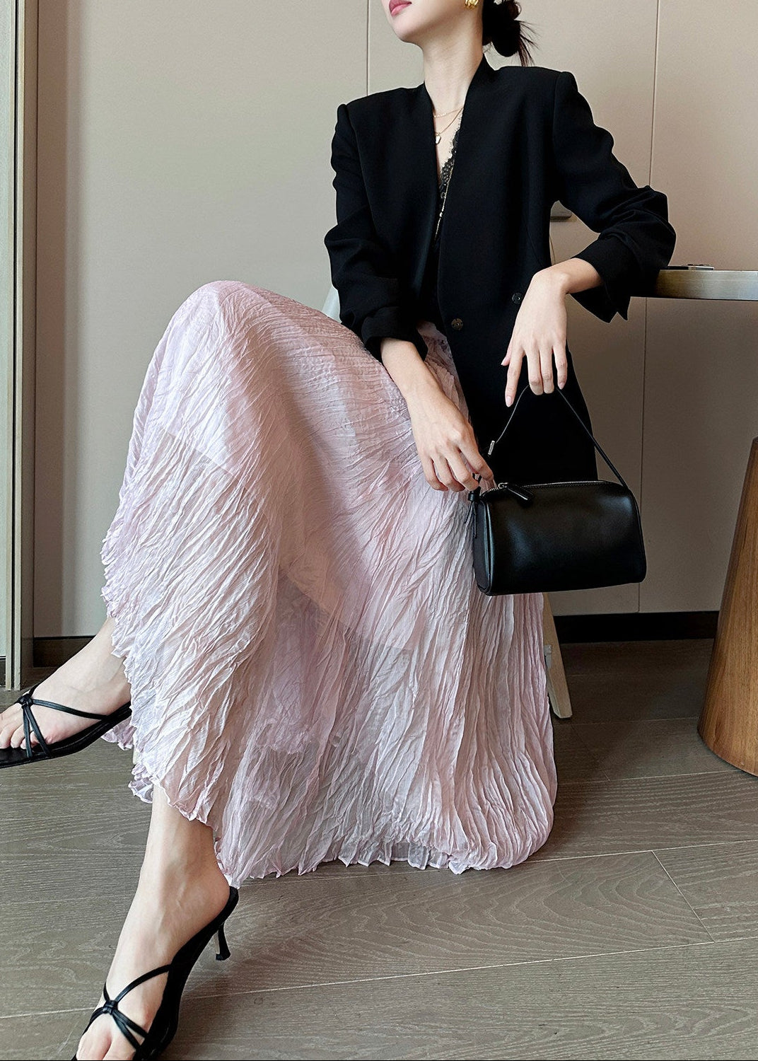 Asymmetric Collarless Blazer　R166