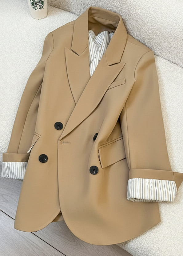 Structured Double Button Tailored Jacket　R66
