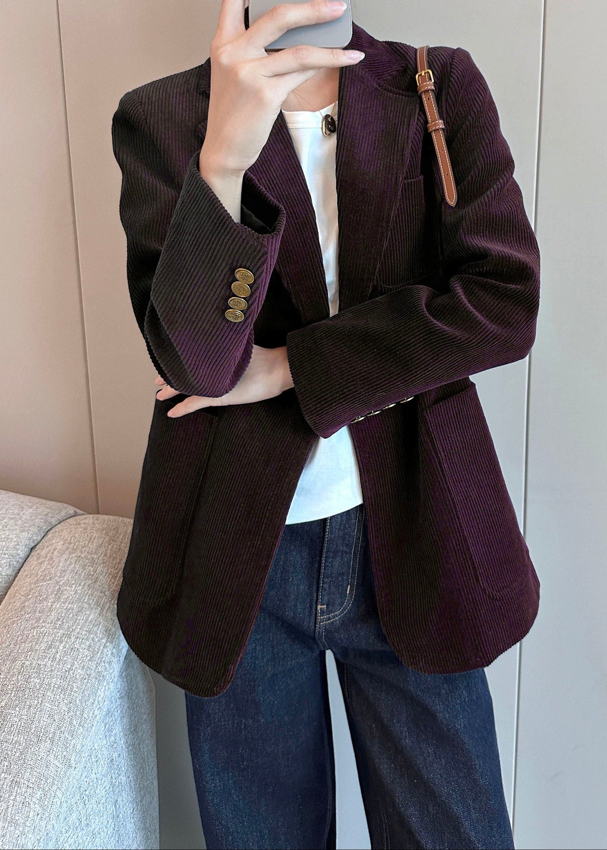 Corduroy Tailored Jacket　R191
