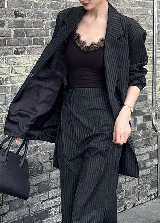 Pinstripe Tailored Skirt Suit　R179
