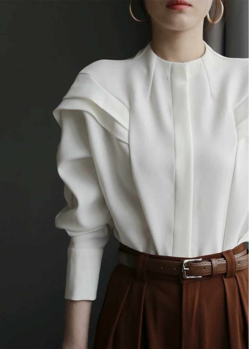 Structured Shoulder Minimal Blouse　R73