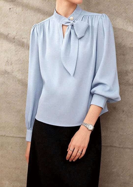 Keyhole Bow Tie Blouse　R100