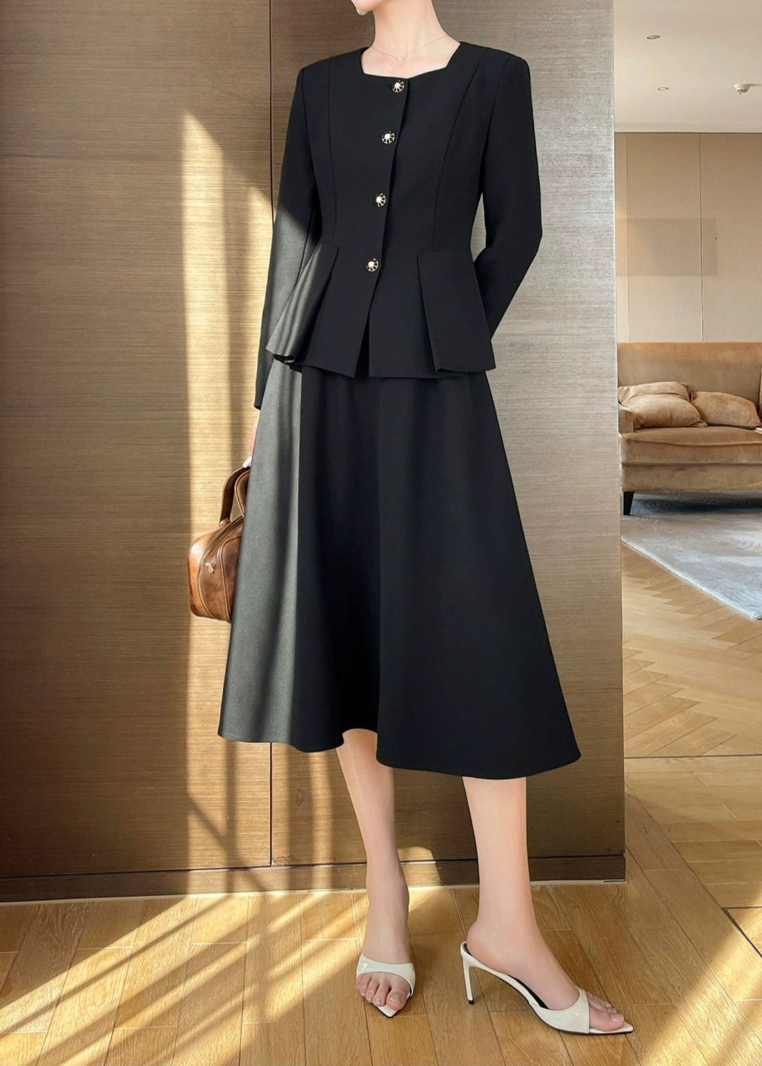 Peplum Flare Skirt Set-Up　R26