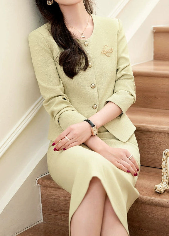 Classic Gold Button No-Collar Set-Up　R46