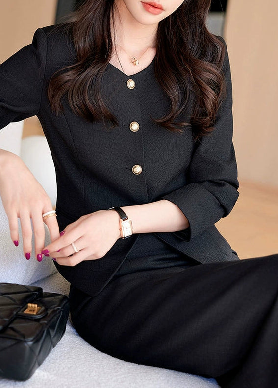 Classic Gold Button No-Collar Set-Up　R46