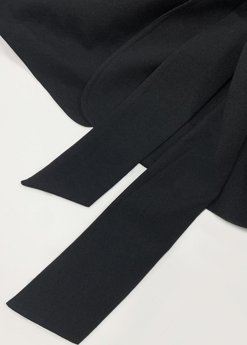 Draped Tie Waist Tailored Jacket　R165