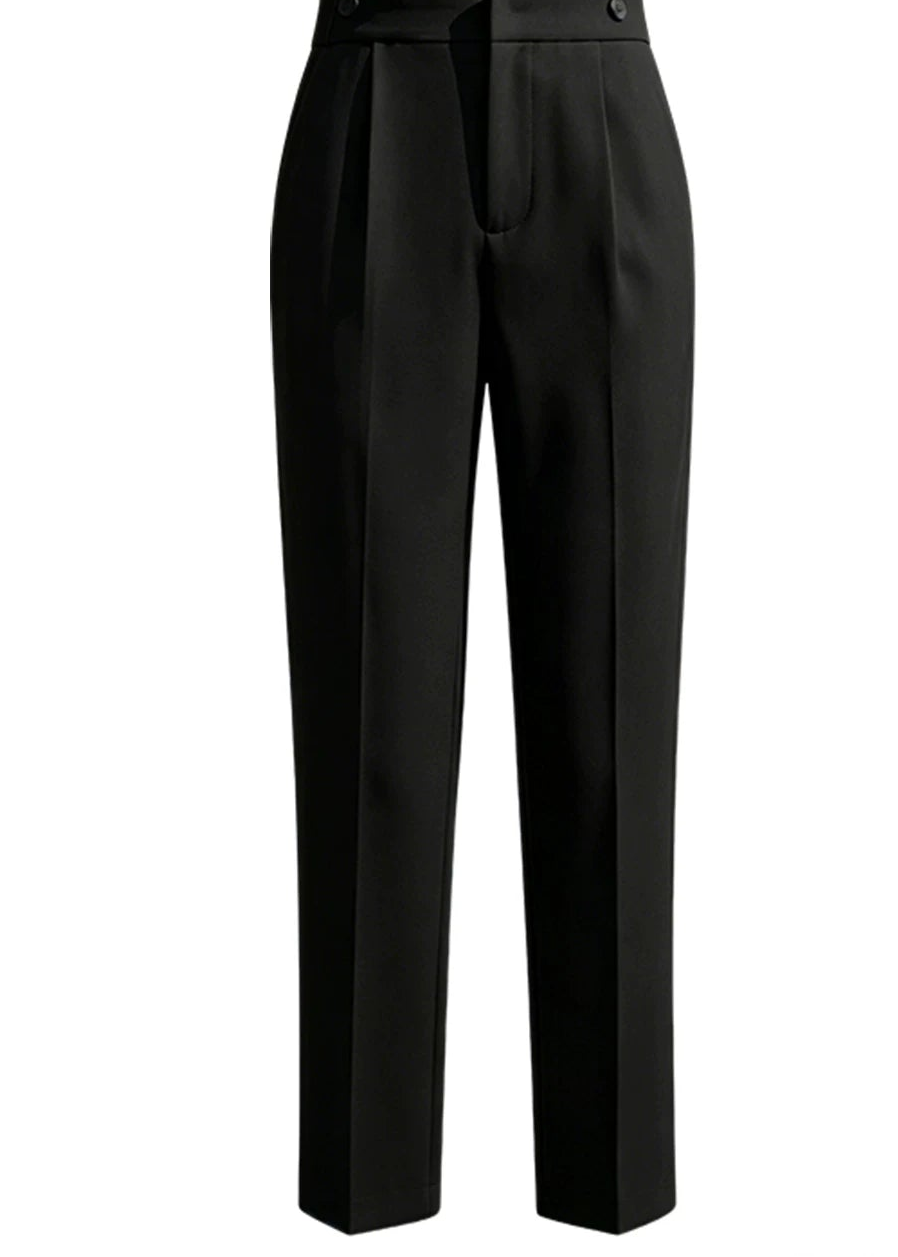 High-Waist Ankle-Length Straight Pants　R149