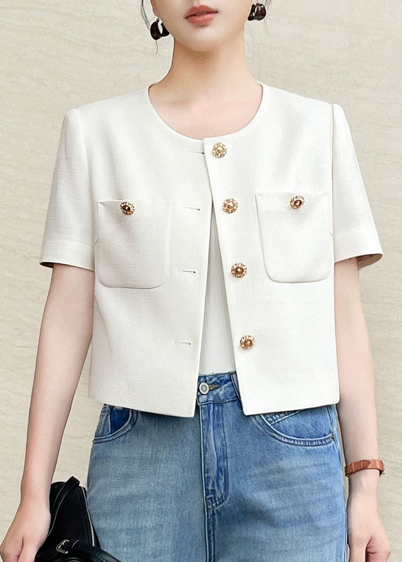 Textured Cropped Jacket & Midi Skirt Set　R137