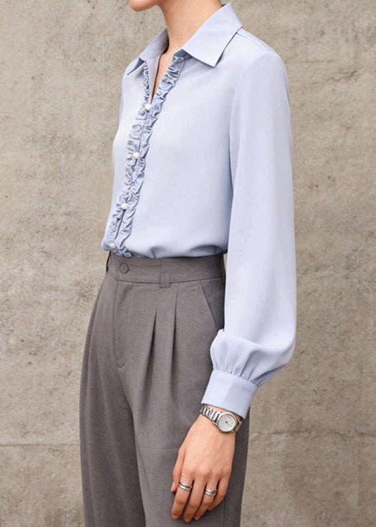 Frill Front Button Blouse　R99