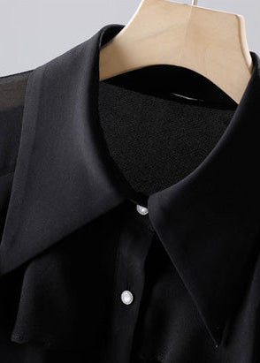 Ruffle Cape Sheer Blouse　R167