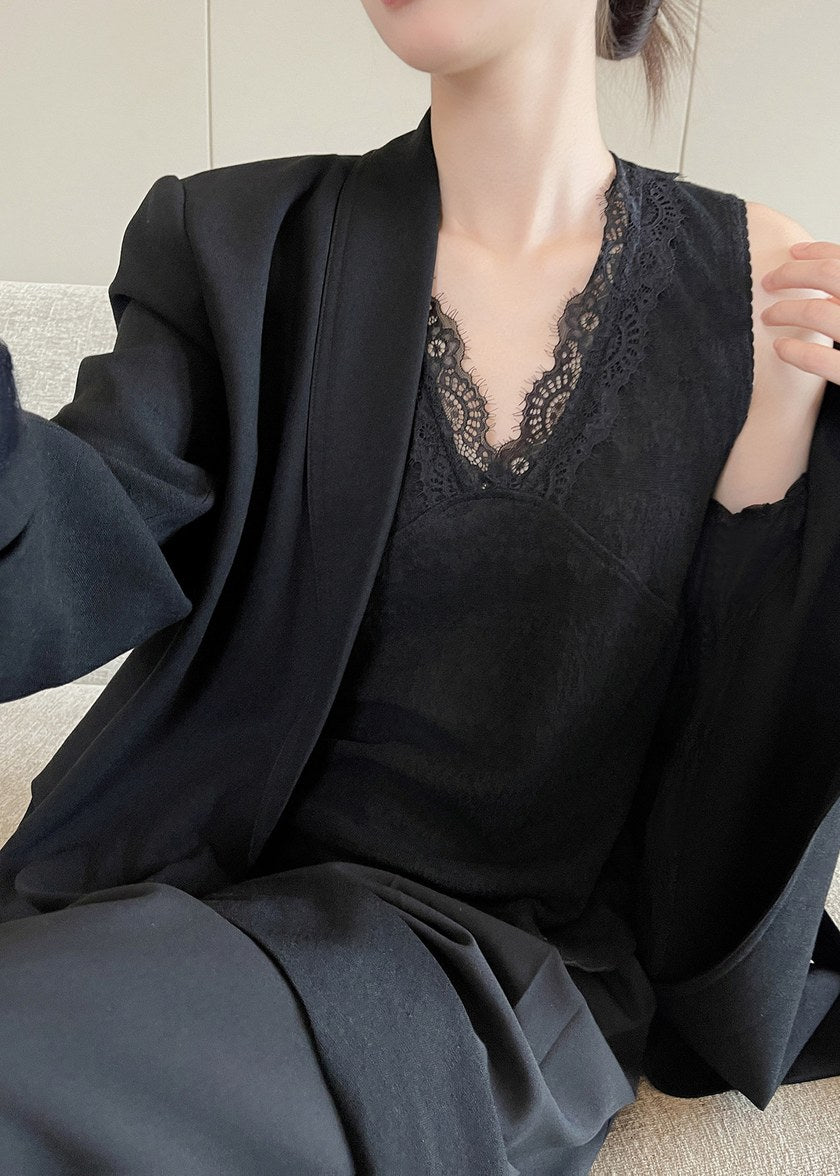 Draped Tie Waist Tailored Jacket　R165