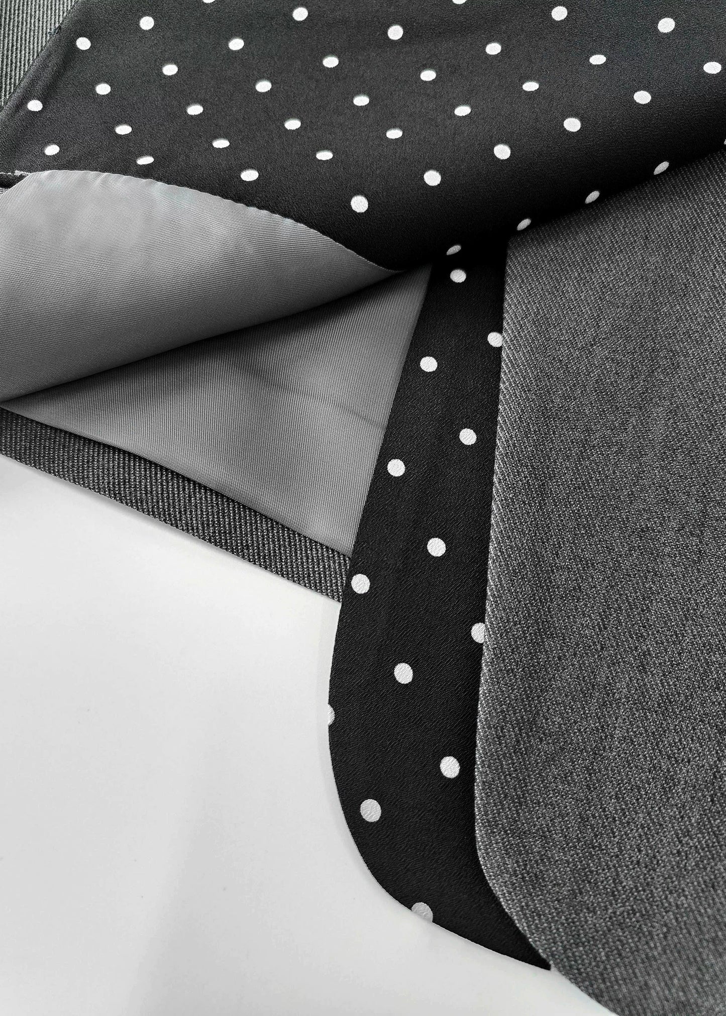 Polka Dot Panel Collarless Jacket　R96