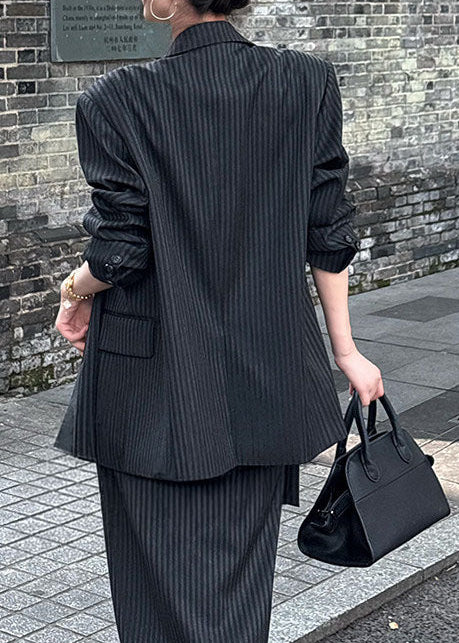 Pinstripe Tailored Skirt Suit　R179