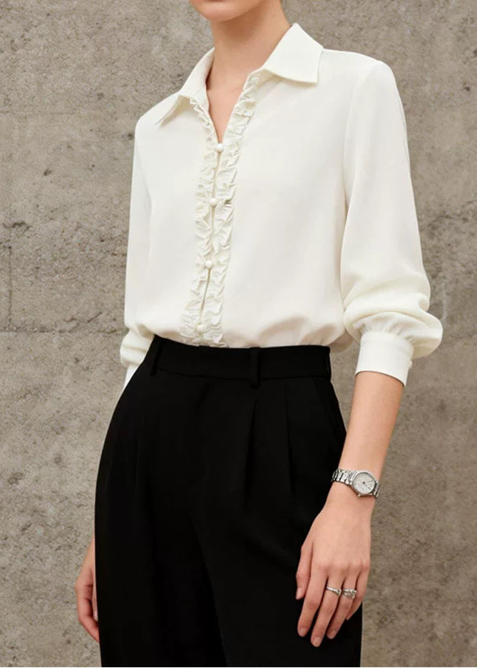 Frill Front Button Blouse　R99