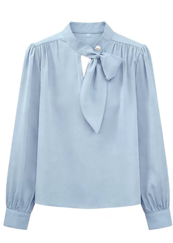Keyhole Bow Tie Blouse　R100