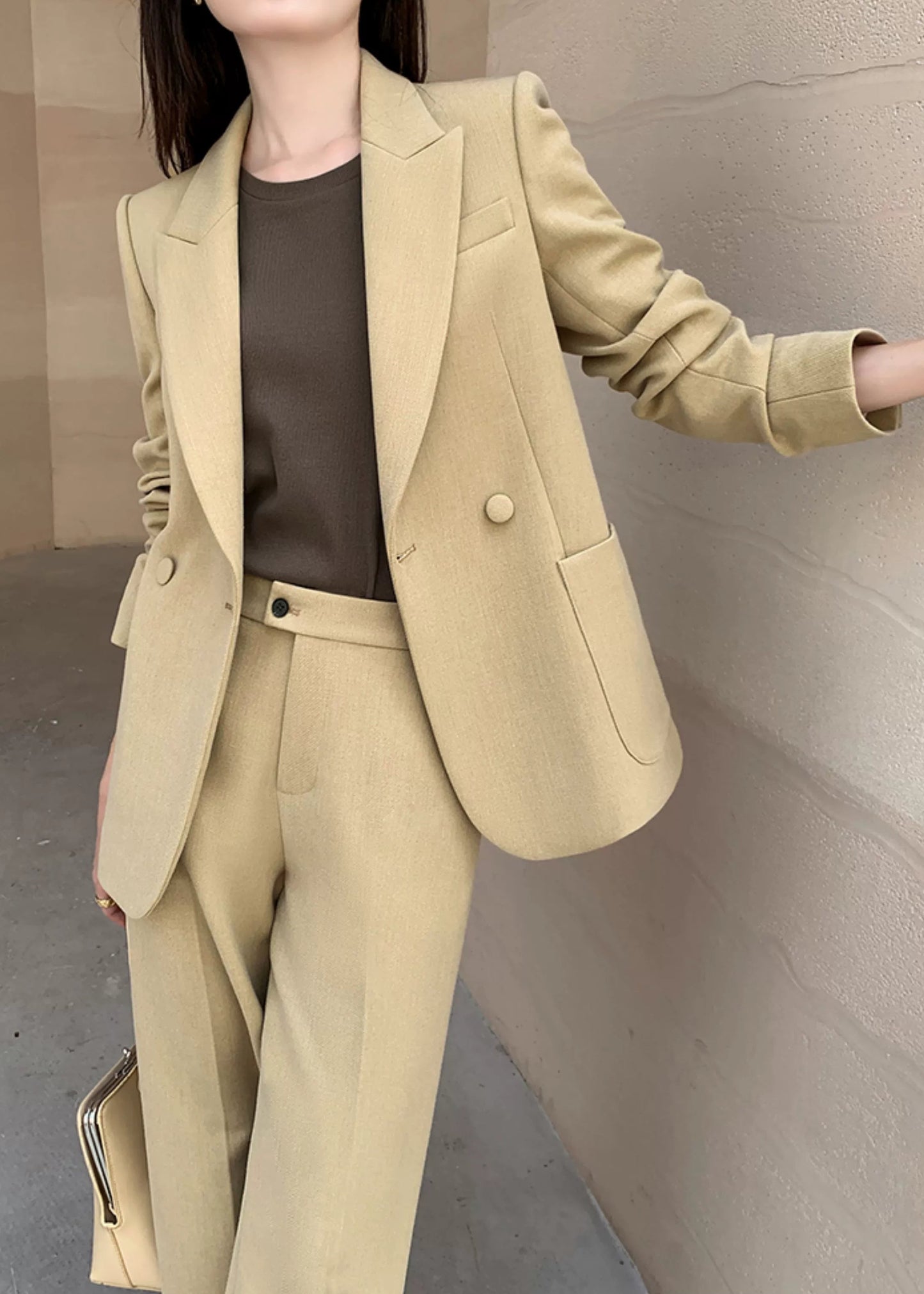 Chic Wide-Leg Suit Set　R56