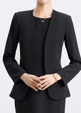 Collarless Jacket & Sleeveless Dress Suit Set　R94