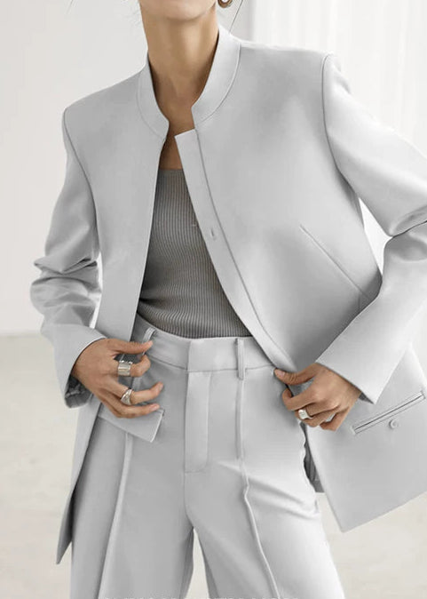 Minimal Collarless Jacket / Wide Pants（Select Item） 　R95