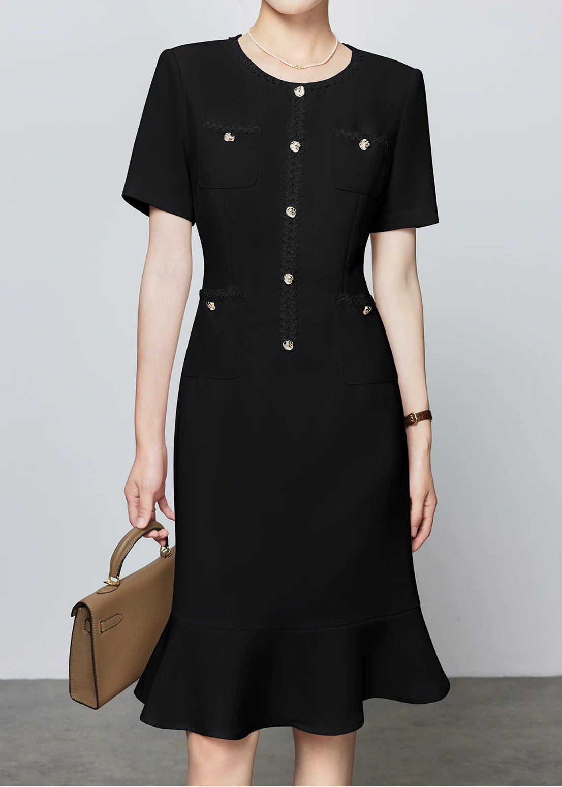 Short Sleeve Fishtail Dress　R139
