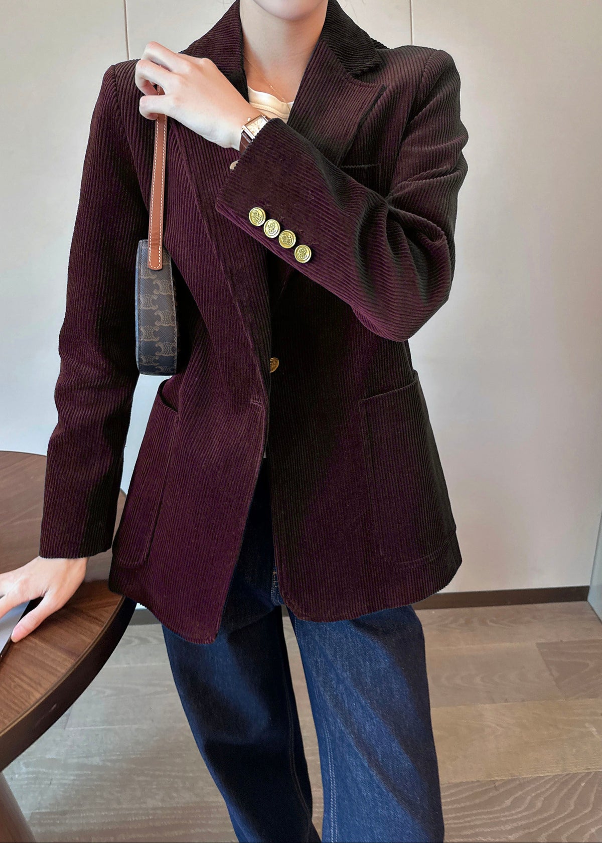 Corduroy Tailored Jacket　R191