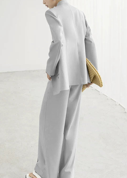 Minimal Collarless Jacket / Wide Pants（Select Item） 　R95