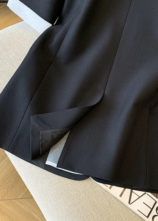 Layered Half Sleeve Collarless Jacket　R133