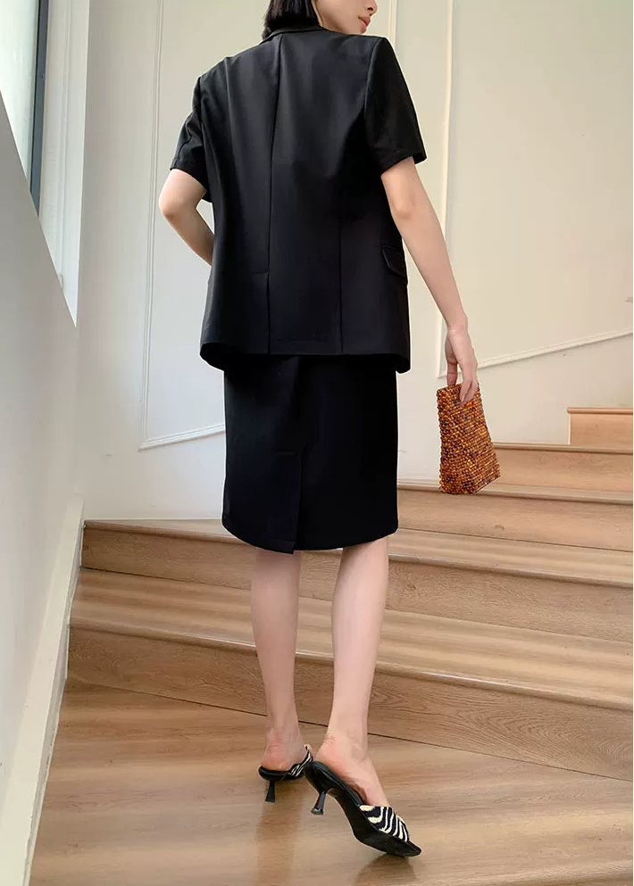 Refined Half Sleeve Jacket & Straight Skirt Set　R106