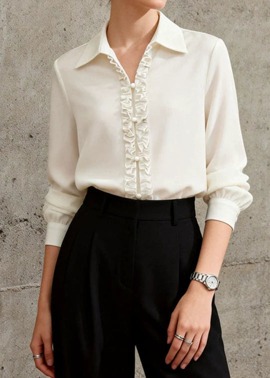 Frill Front Button Blouse　R99