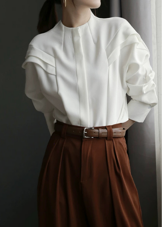 Structured Shoulder Minimal Blouse　R73