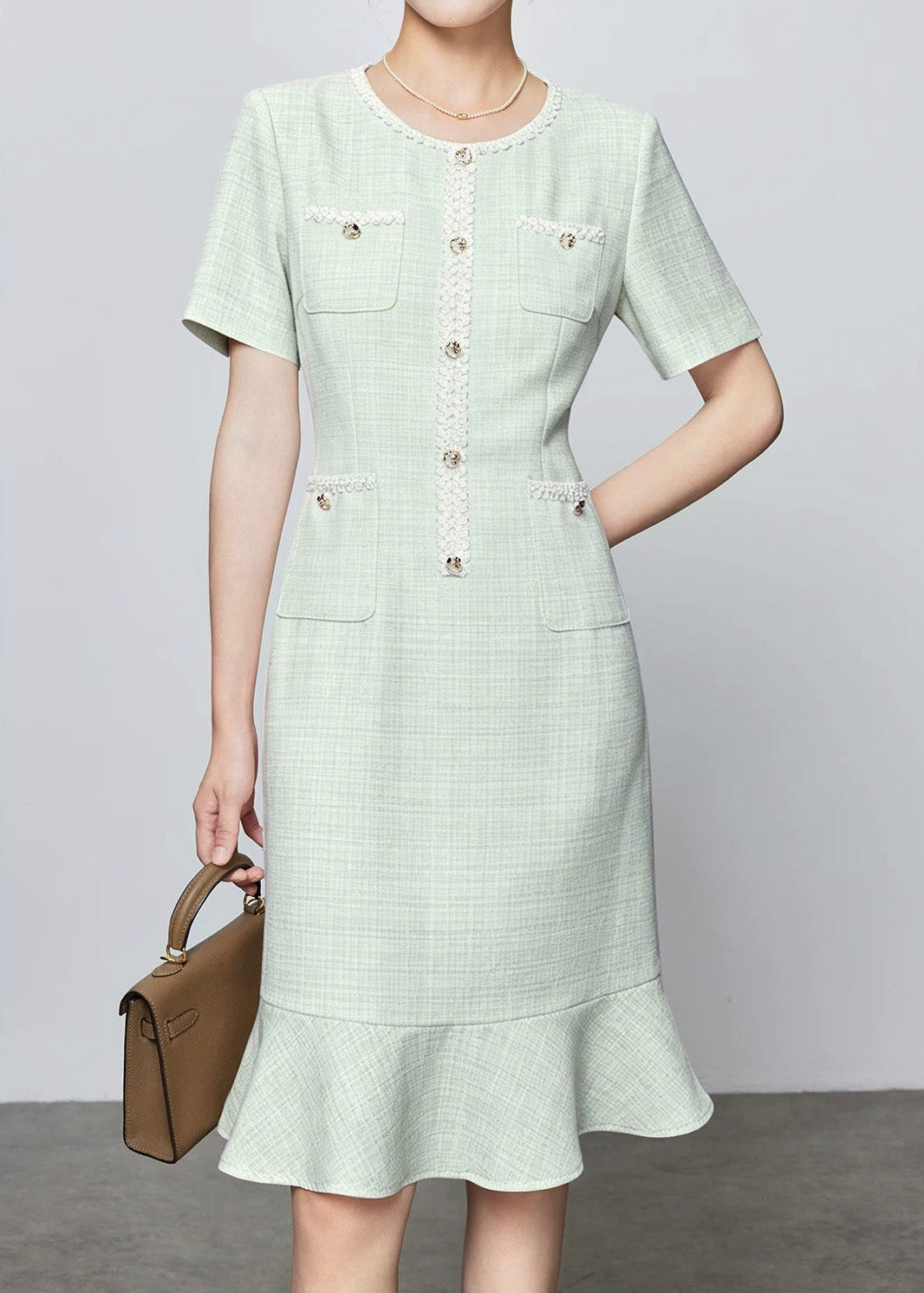 Short Sleeve Fishtail Dress　R139