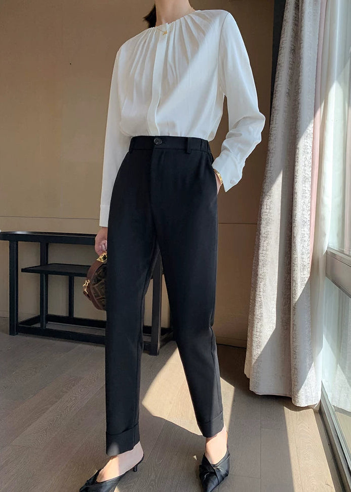 Elegant Gather Neck Blouse　R85