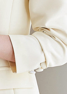 Double-Breasted Peplum Skirt Suit　R170