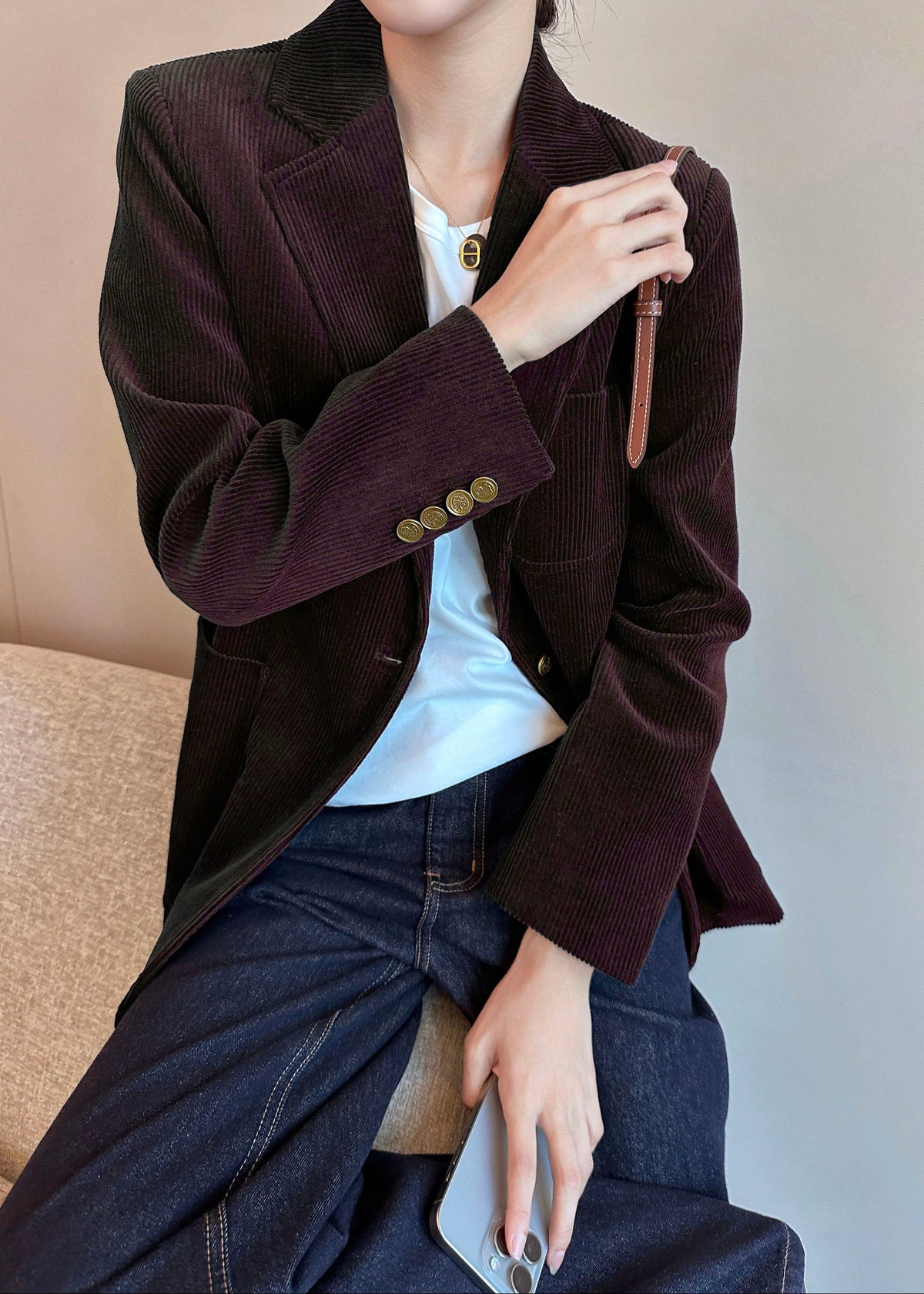 Corduroy Tailored Jacket　R191