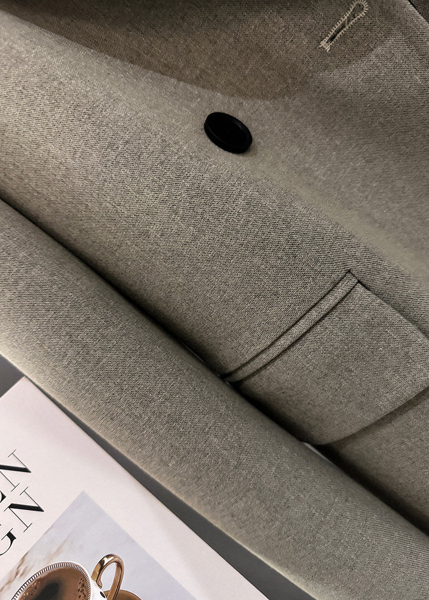 Contrast Layered Lapel Blazer　R183