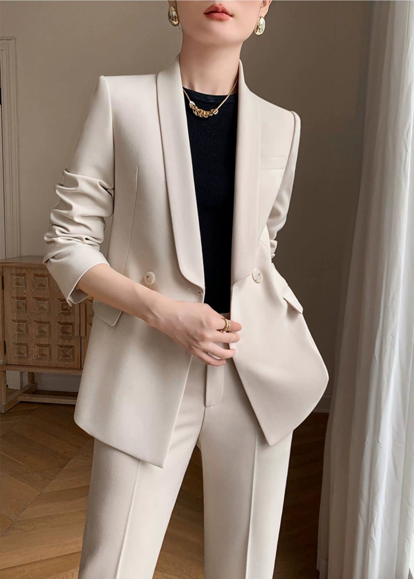 Urban White Tailored Suit Set　R63
