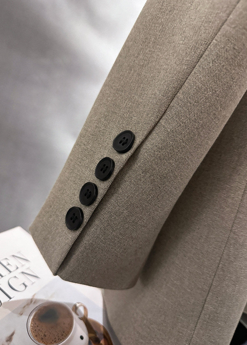 Contrast Layered Lapel Blazer　R183