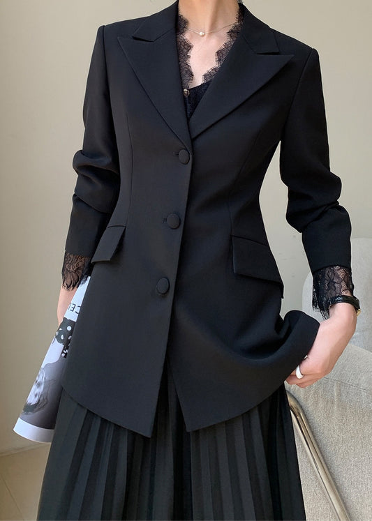 Lace Trim Tailored Jacket　R112