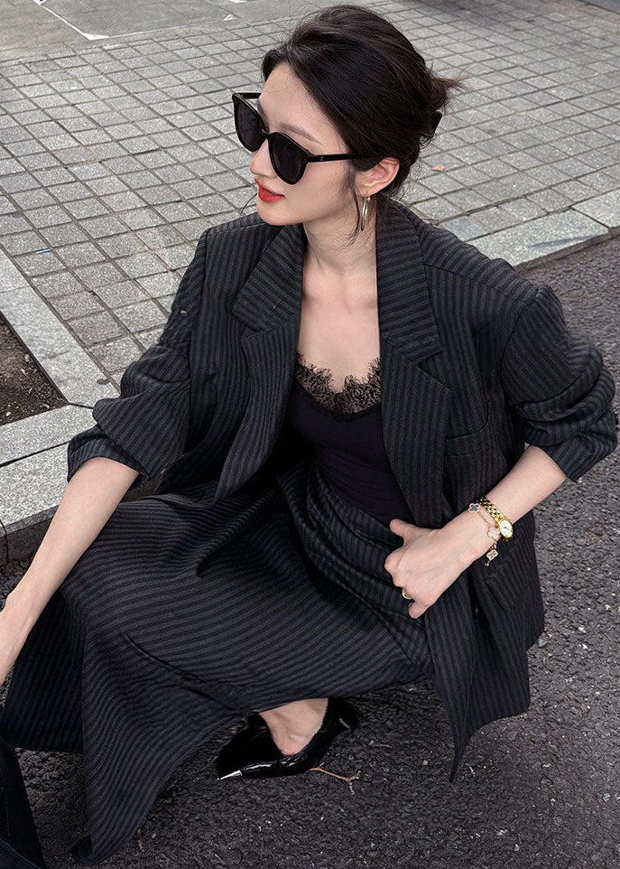 Pinstripe Tailored Skirt Suit　R179
