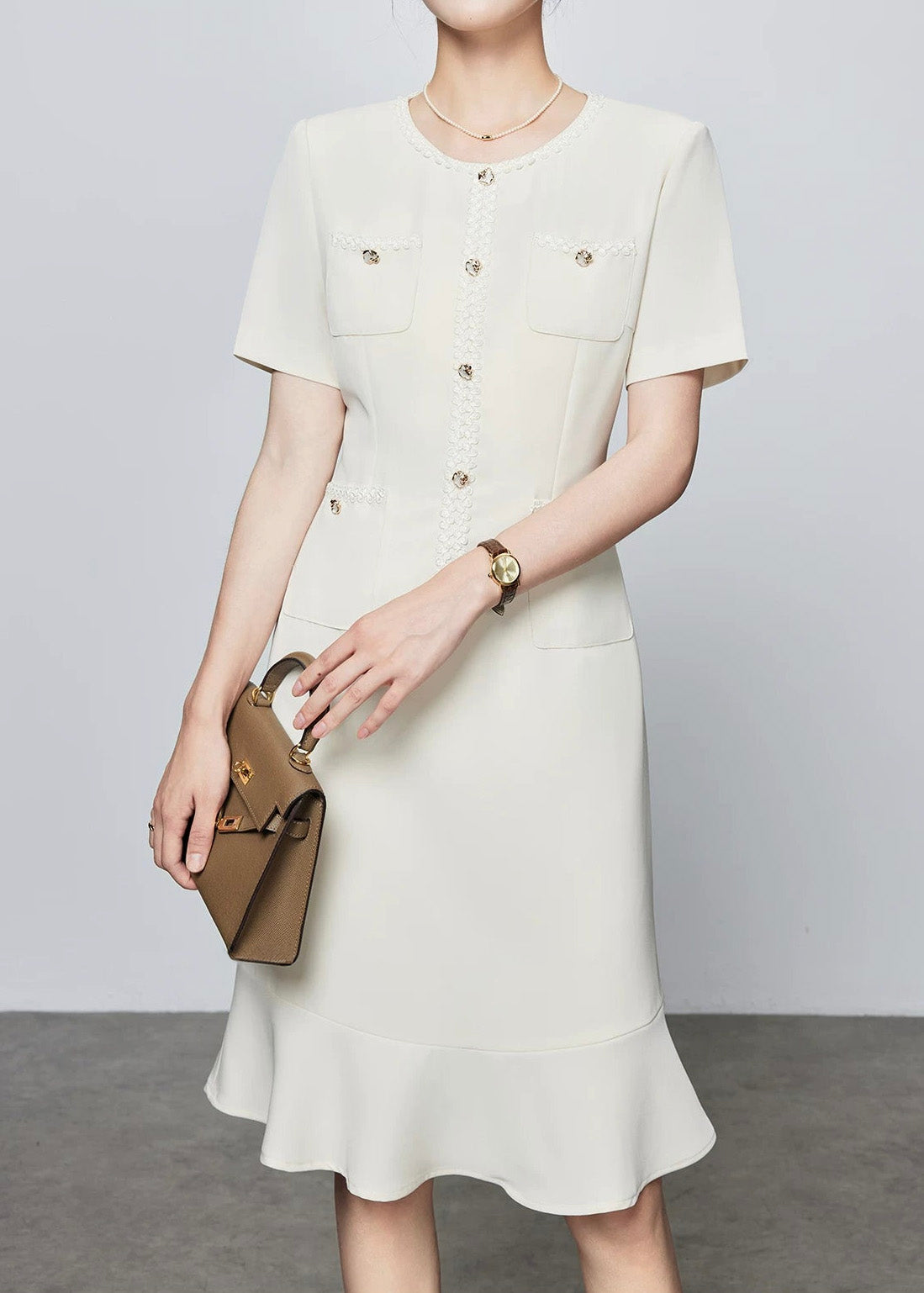 Short Sleeve Fishtail Dress　R139