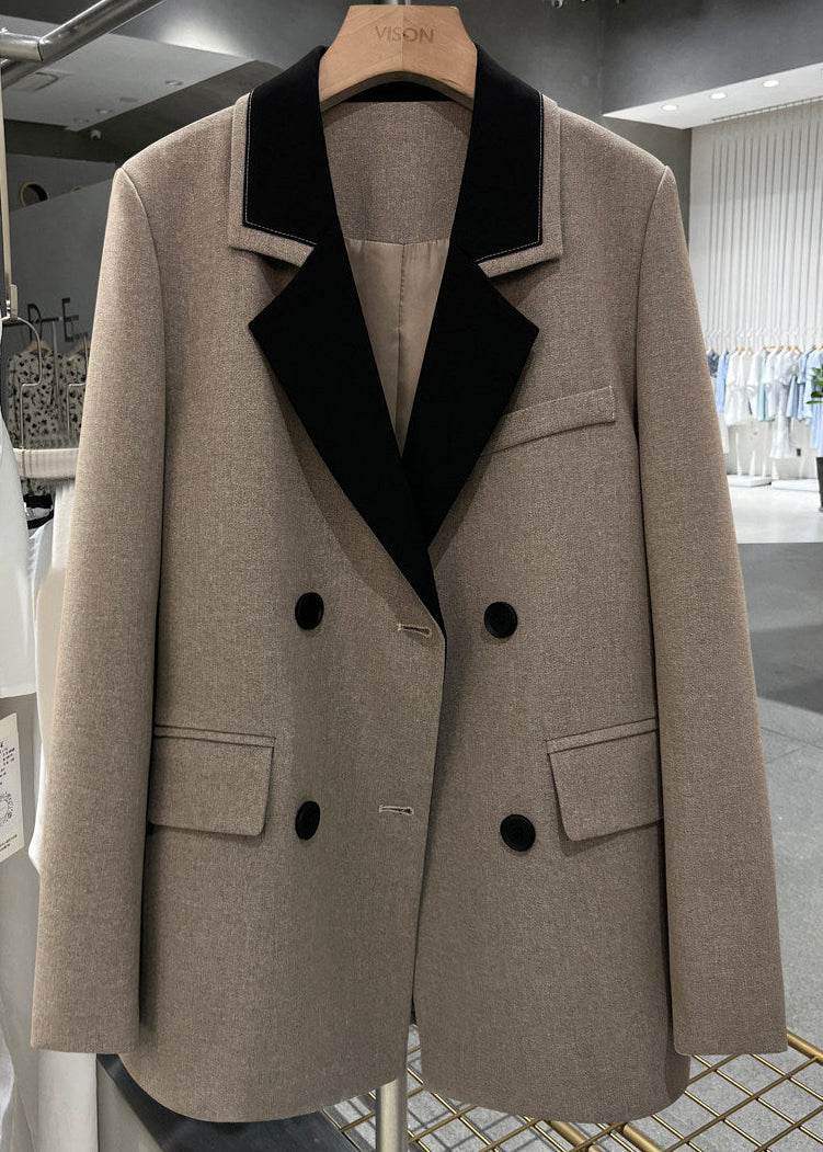 Contrast Layered Lapel Blazer　R183