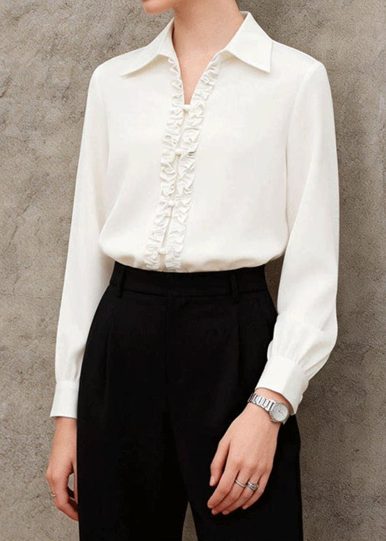 Frill Front Button Blouse　R99