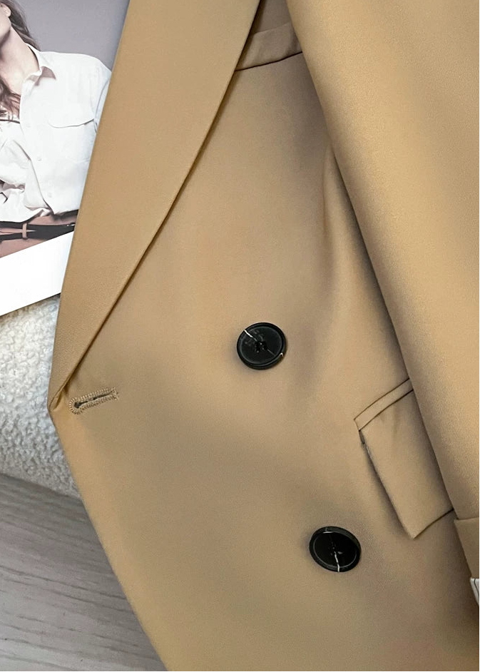 Structured Double Button Tailored Jacket　R66