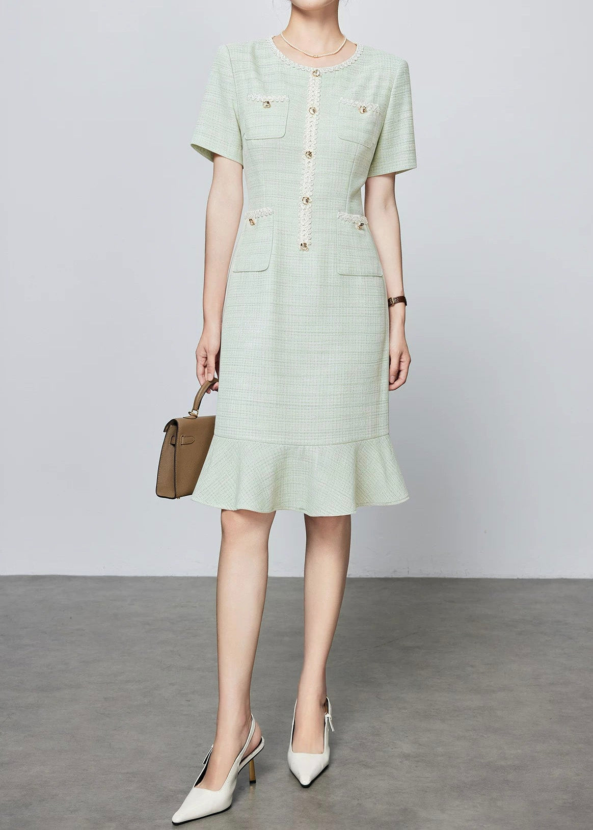 Short Sleeve Fishtail Dress　R139