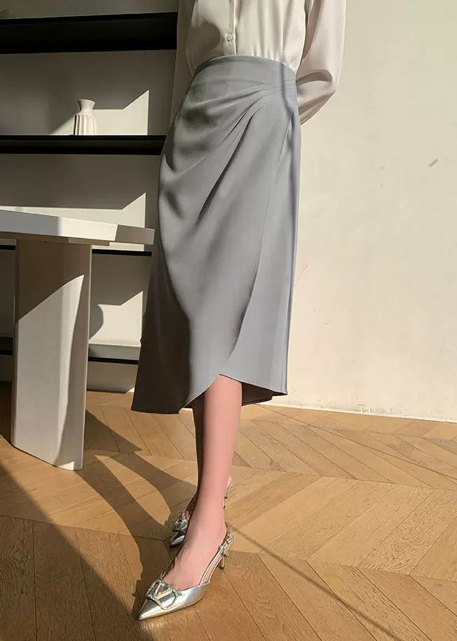 Clean Line Jacket & Draped Midi Skirt Set　R104