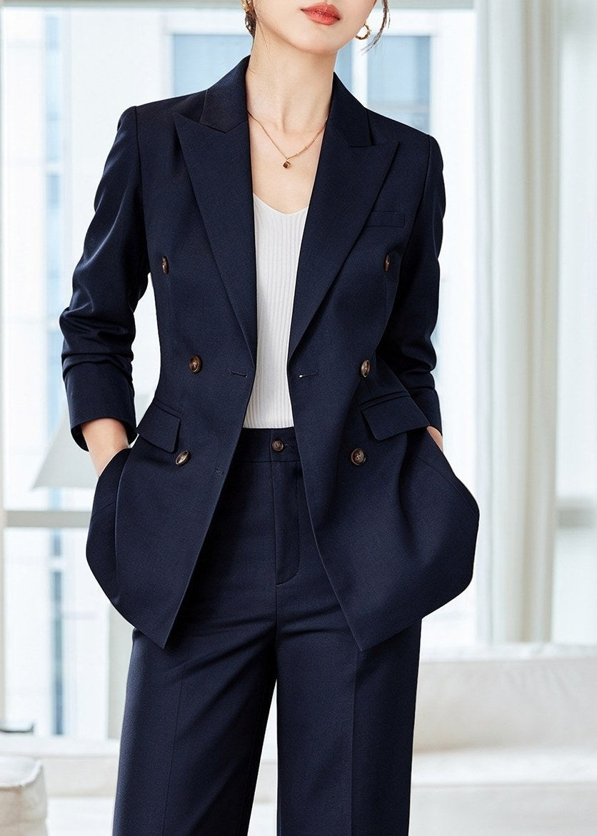 Double Breasted Tailored Pants Suit　R246