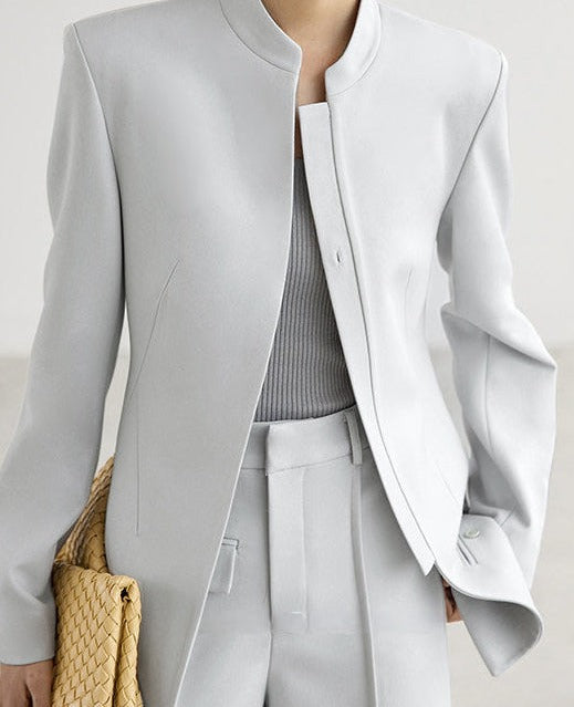 Minimal Collarless Jacket / Wide Pants（Select Item） 　R95