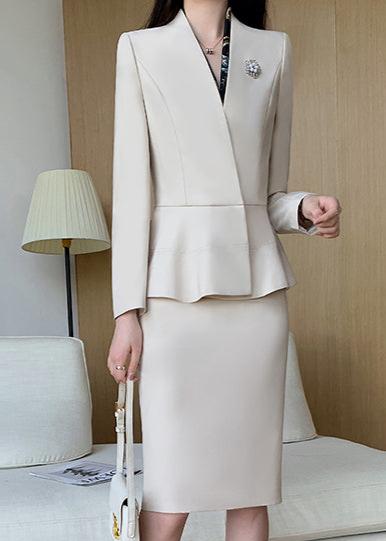 Peplum jacket skirt suit  R3