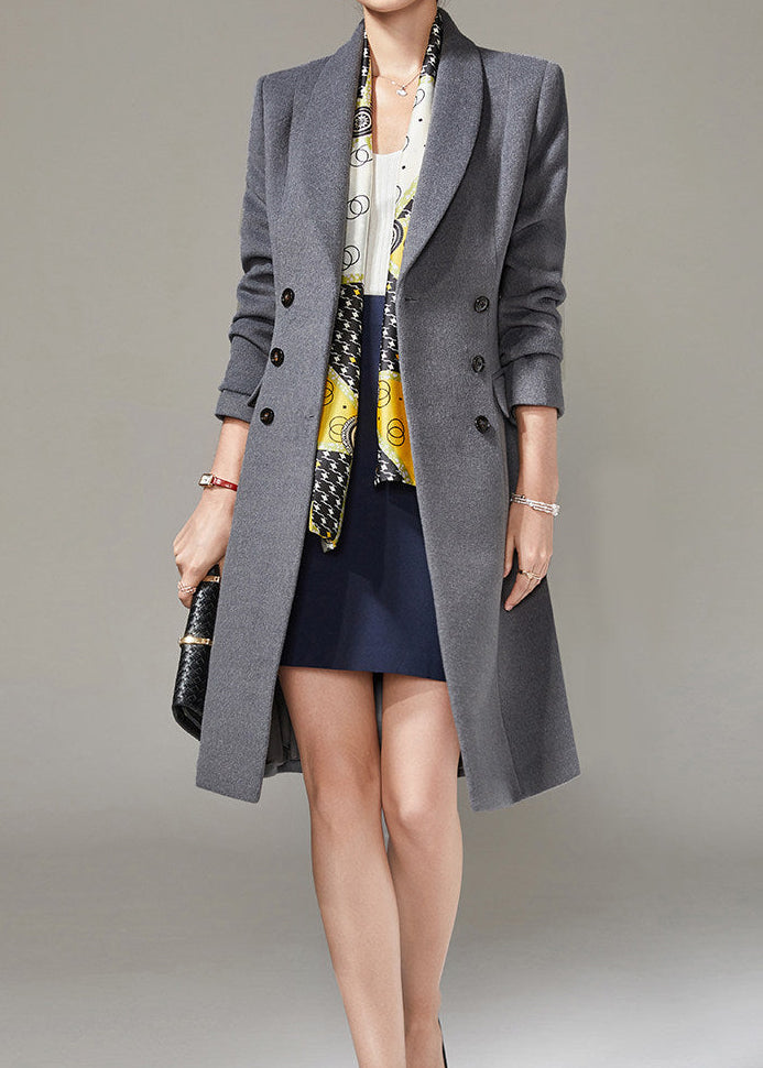 Slim Double Breasted Long Coat　R280