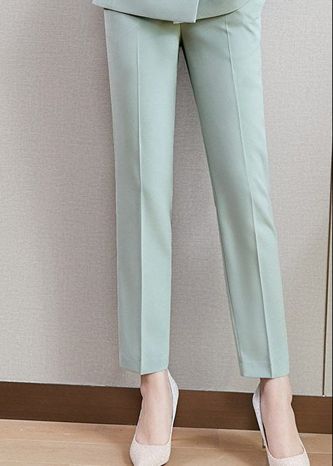 Contrast Shawl Collar Pants Suit　R259