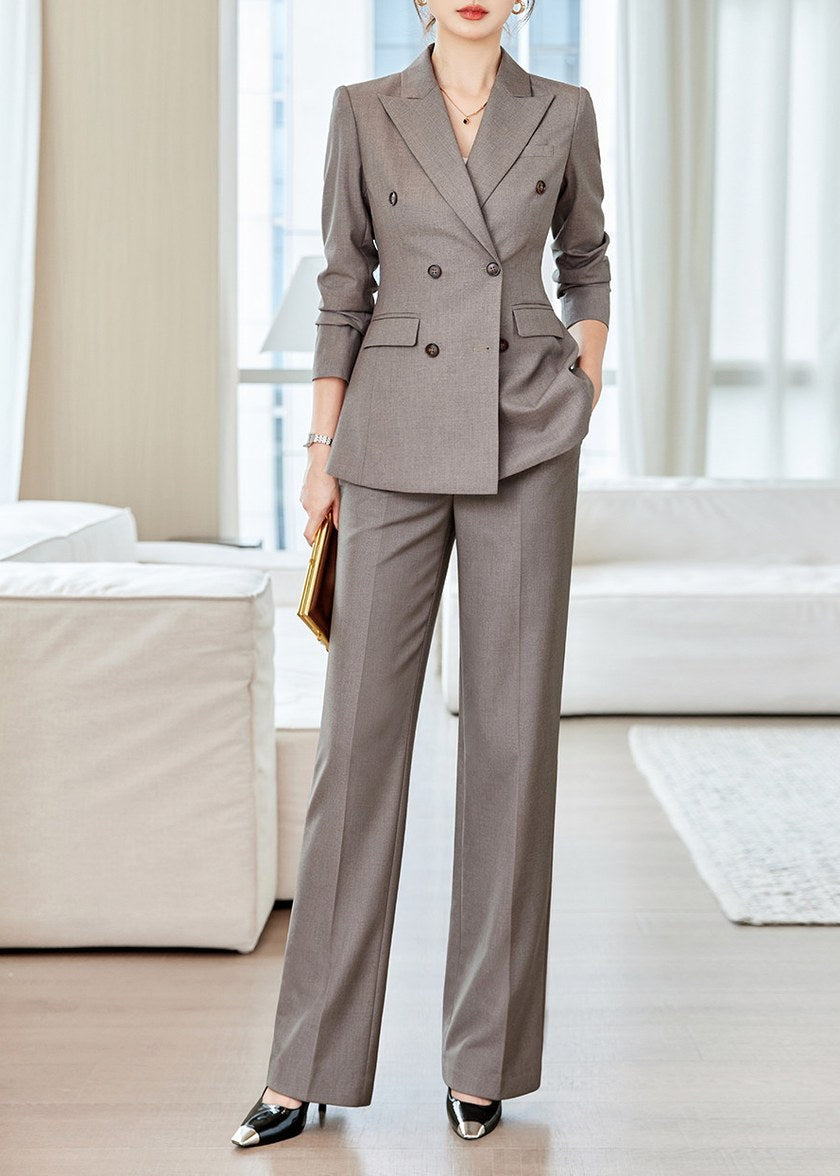 Double Breasted Tailored Pants Suit　R246